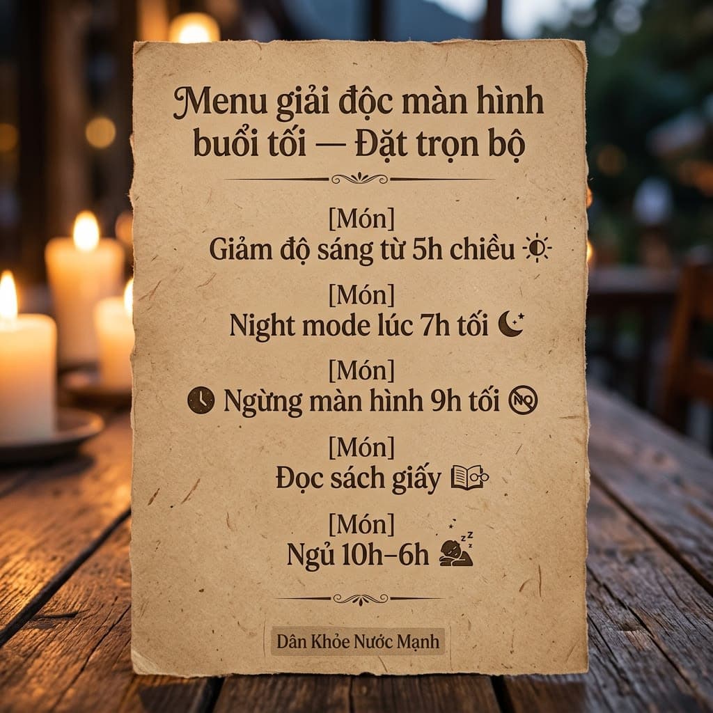 Menu 'Giải Độc' Màn Hình Buổi Tối: Để Não Bộ Thực Sự Được Nghỉ Ngơi