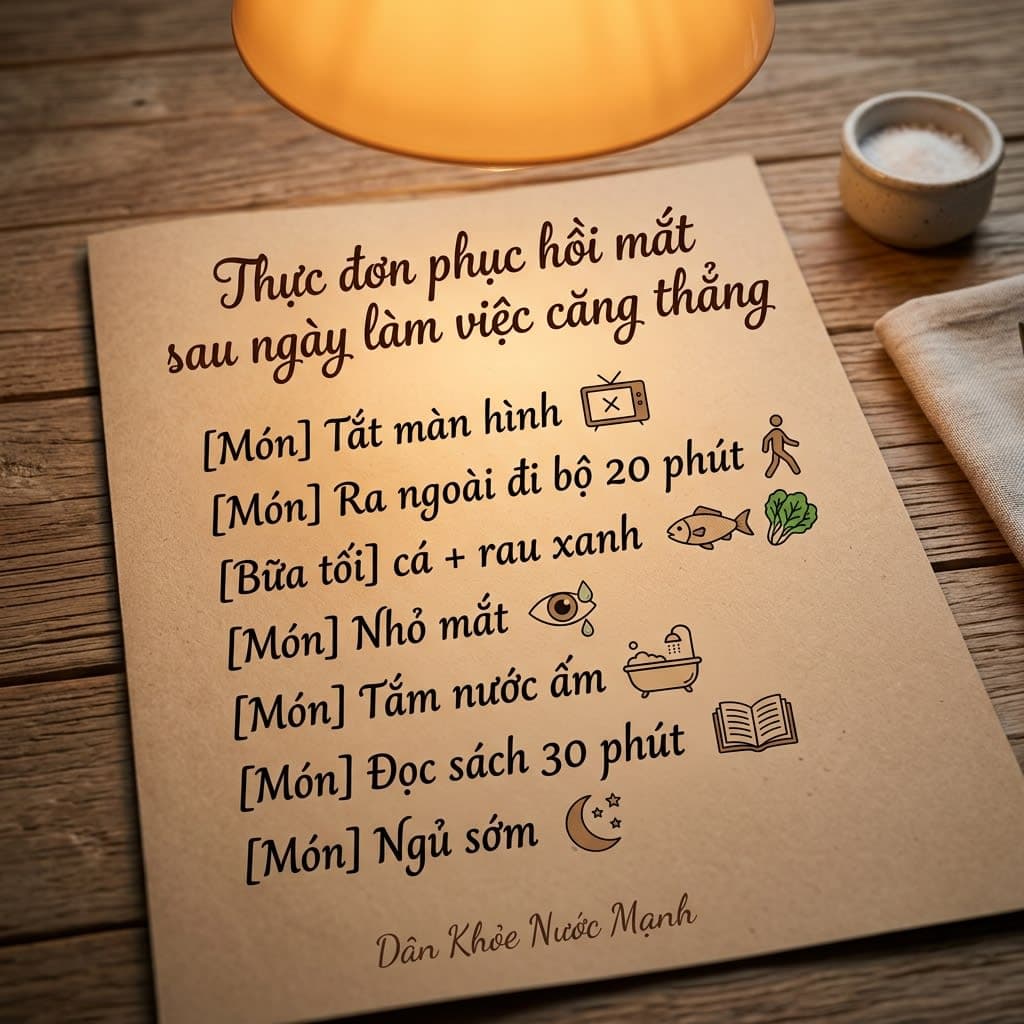 Menu Phục Hồi Mắt Sau Ngày Căng Thẳng: Quy Trình 'Giải Nhiệt' Cho Bộ Vi Xử Lý