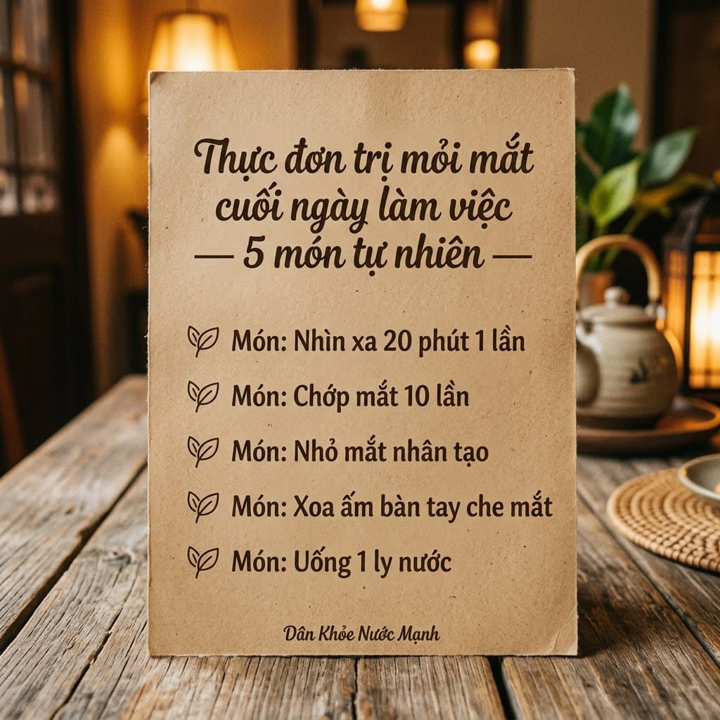 Giải Cứu Đôi Mắt Mỏi: Thực Đơn Phục Hồi Sau 8 Giờ Làm Việc