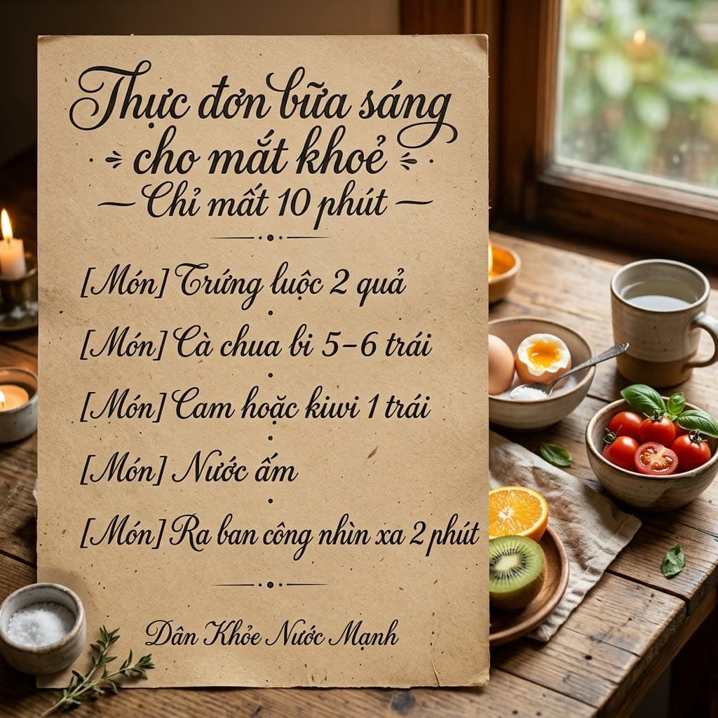 Bữa Sáng 10 Phút Cho Mắt Khỏe: Xây Dựng Lớp Giáp Bảo Vệ Cả Ngày