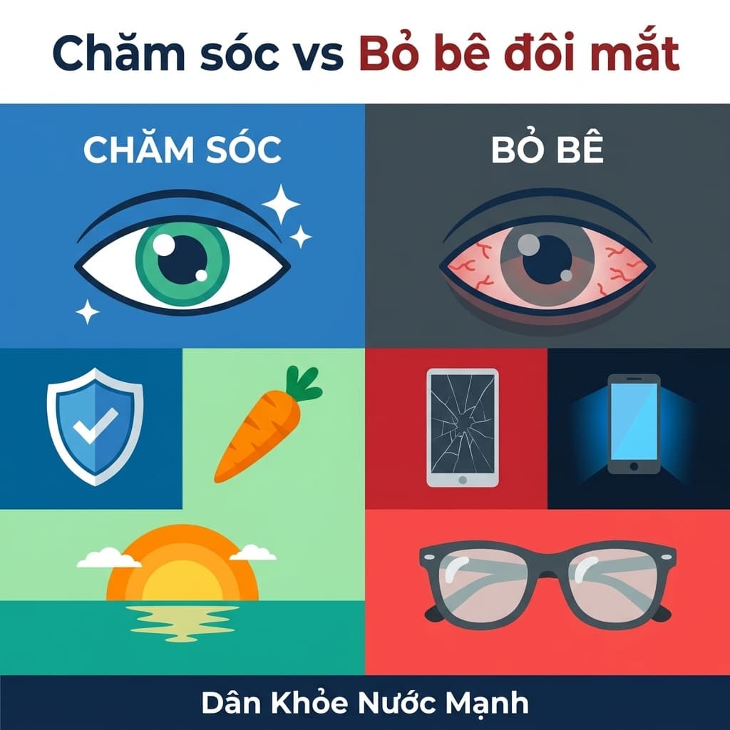 Chăm Sóc vs Bỏ Bê Đôi Mắt: Sự Khác Biệt Khốc Liệt Sau 10 Năm