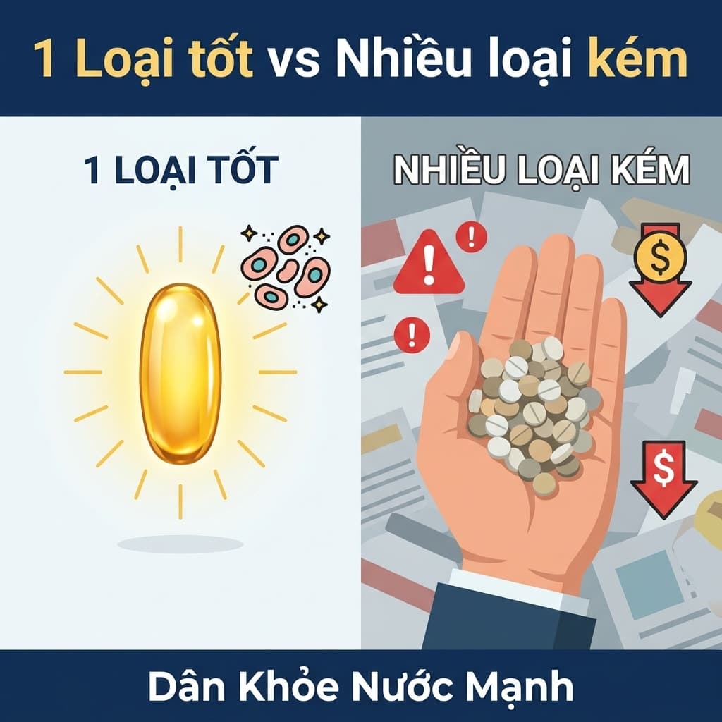 1 Supplement Tốt vs Nhiều Loại Kém: Nghệ Thuật Của Sự Tinh Giản Trong Dinh Dưỡng