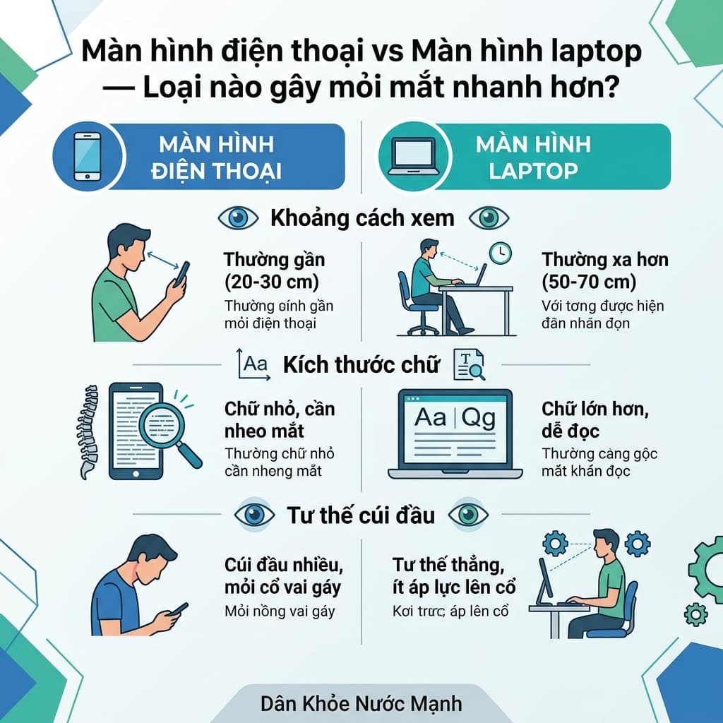 Điện Thoại vs Laptop: Thiết Bị Nào 'Bào Mòn' Thị Lực Nhanh Hơn?