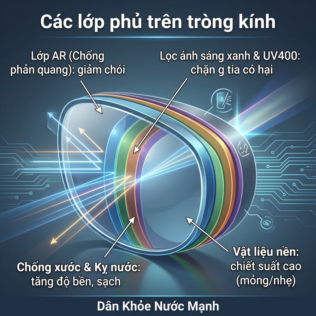Bên Trong Tròng Kính Cao Cấp: Giải Mã Các Lớp Phủ (Coating) Bảo Vệ Đôi Mắt