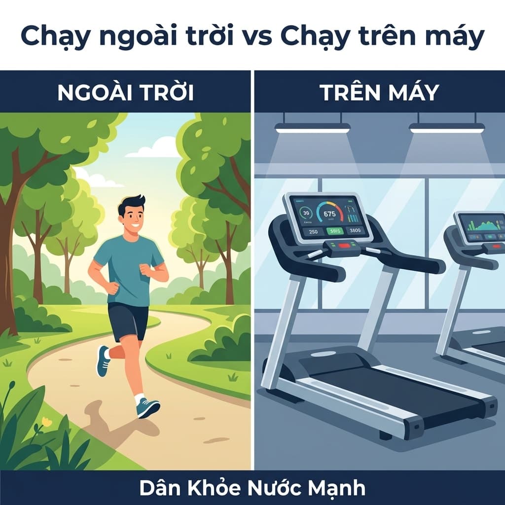 Chạy Ngoài Trời vs Chạy Trên Máy: Đâu Là 'Liều Thuốc Thật' Cho Năng Lượng?