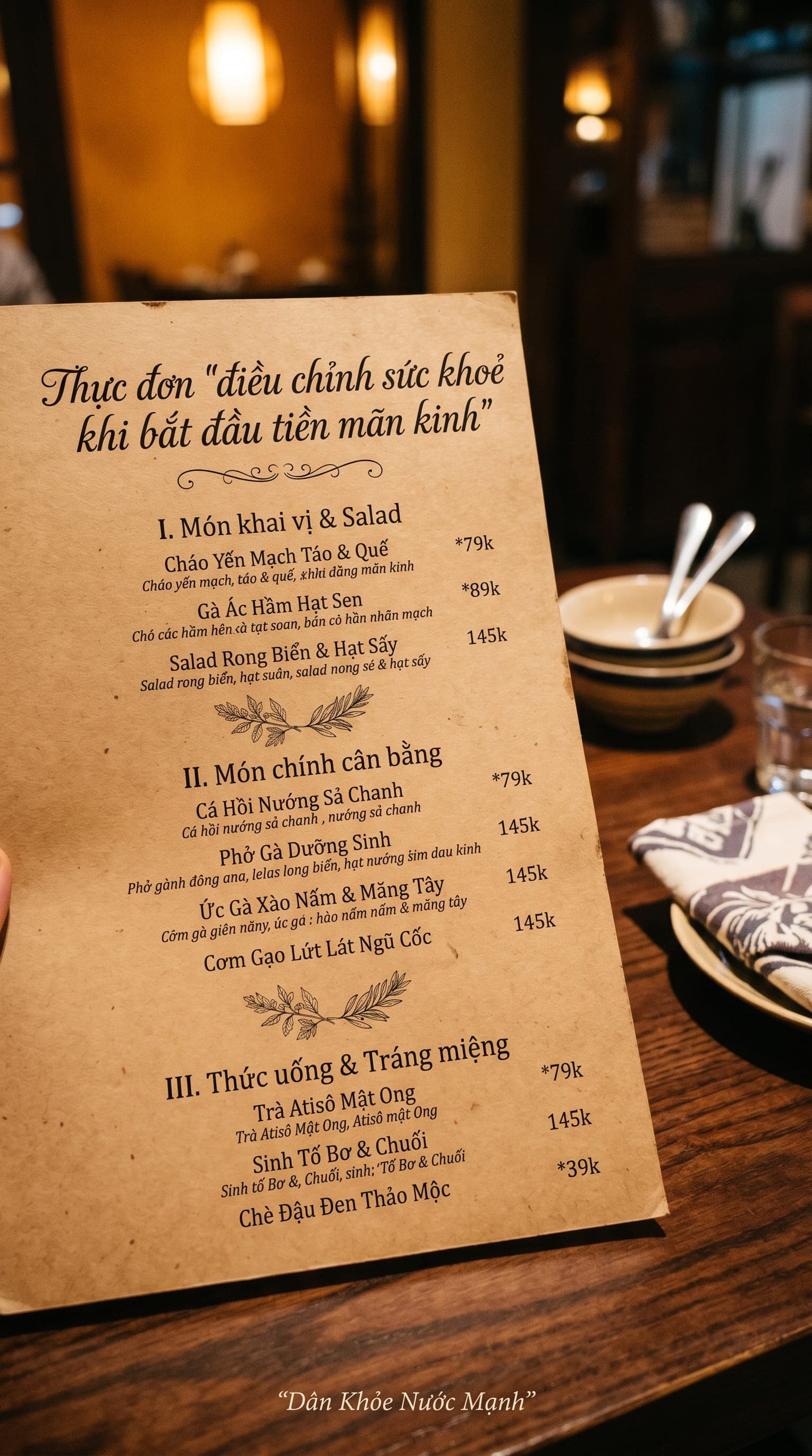 Menu Tiền Mãn Kinh: Giữ Vững Phong Độ Phái Đẹp Qua 'Khúc Cua' Nội Tiết