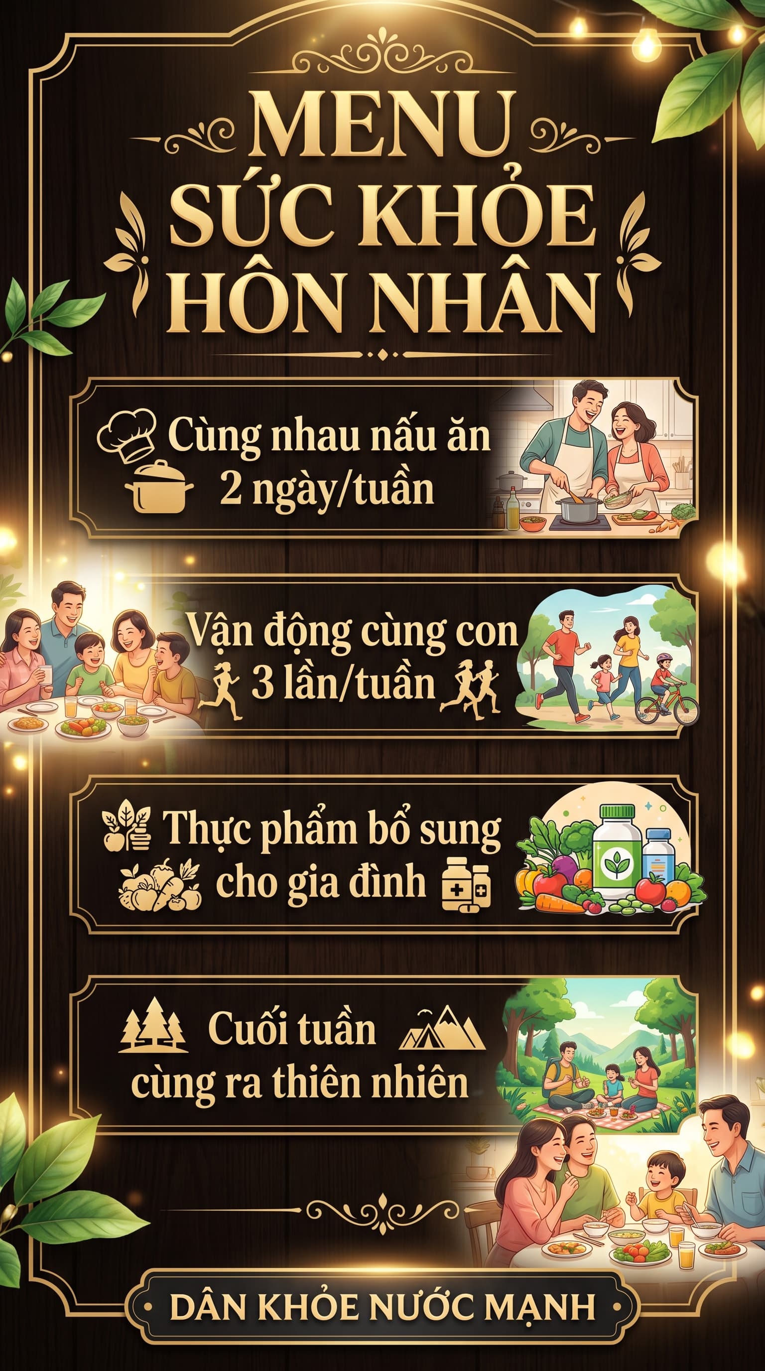 Menu Sức Khỏe Hôn Nhân Bận Rộn: Giữ Lửa Gia Đình Bằng Lối Sống Lành Mạnh