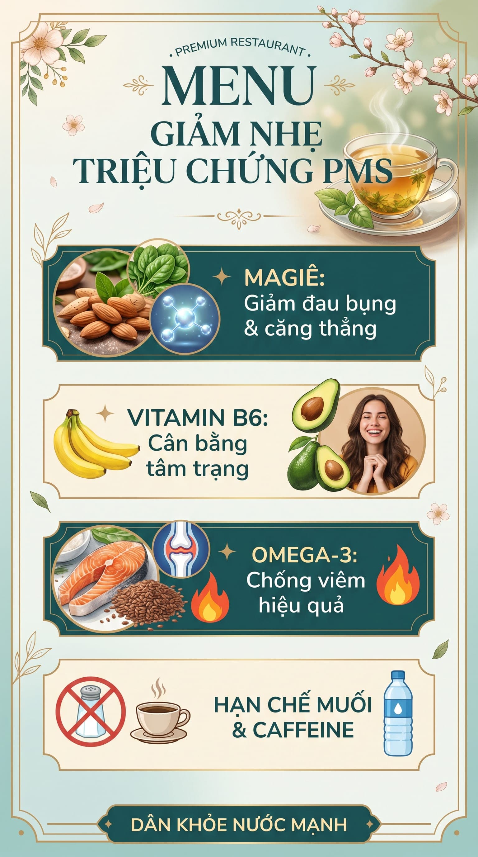 Menu Giảm PMS: Tạm Biệt Những Ngày Khó Chịu Trong Tháng