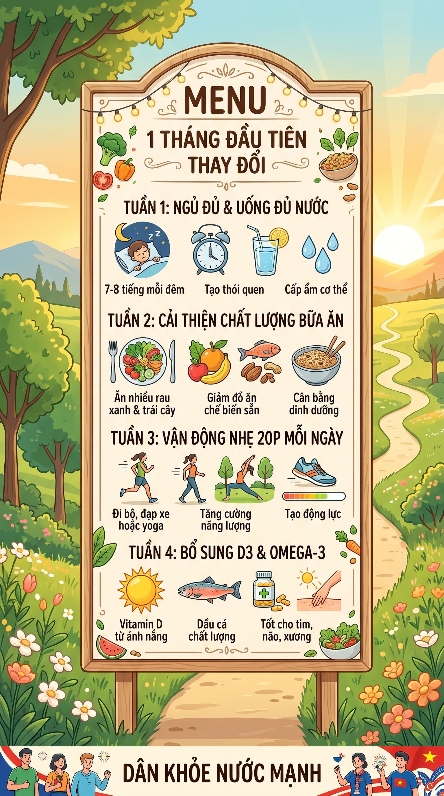 Menu 1 Tháng Đầu Tiên: 30 Ngày Khởi Đầu Hành Trình Rạng Rỡ