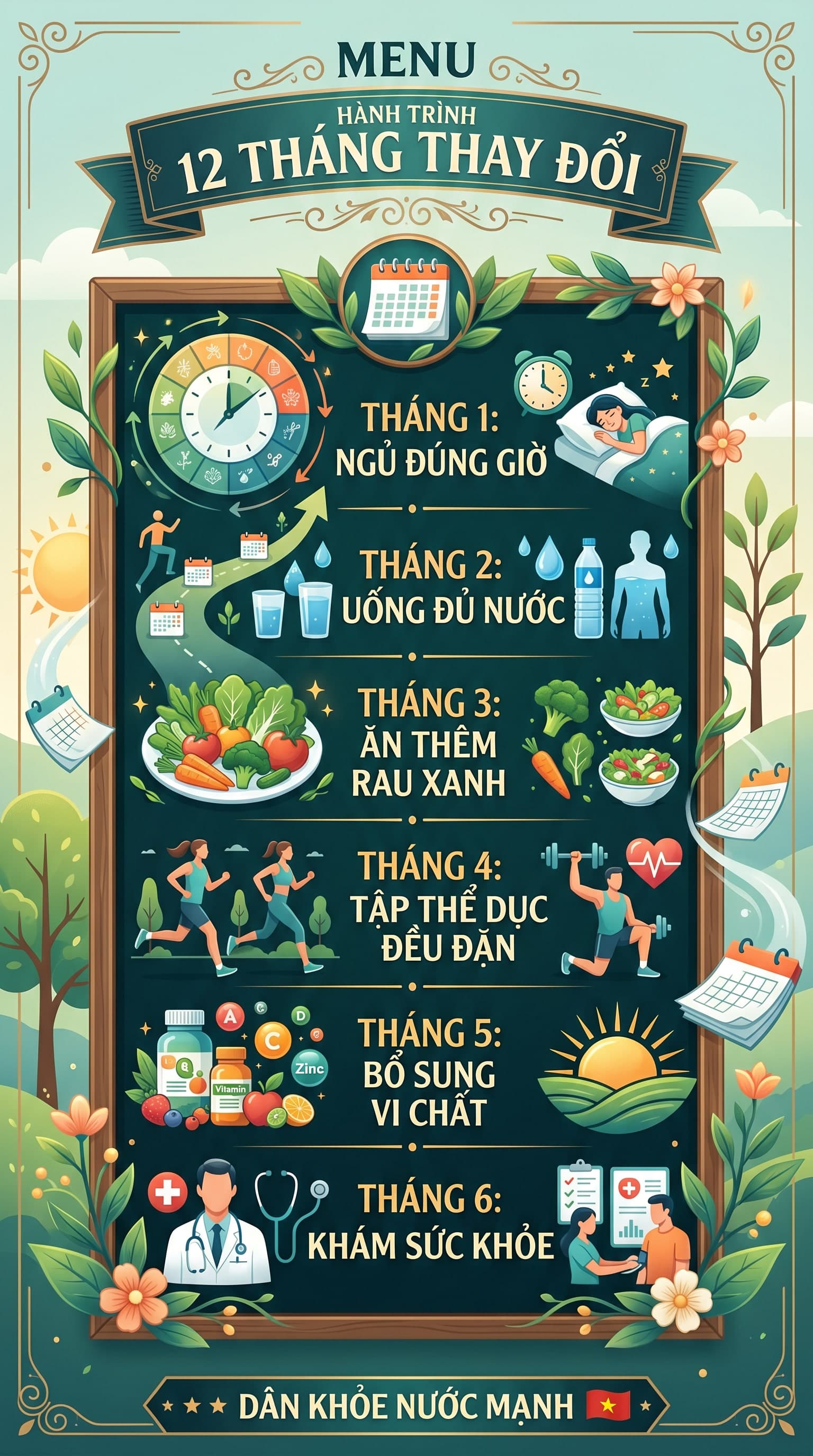 Menu Hành Trình 12 Tháng: 1 Năm Để Thay Đổi Toàn Diện Bản Thân