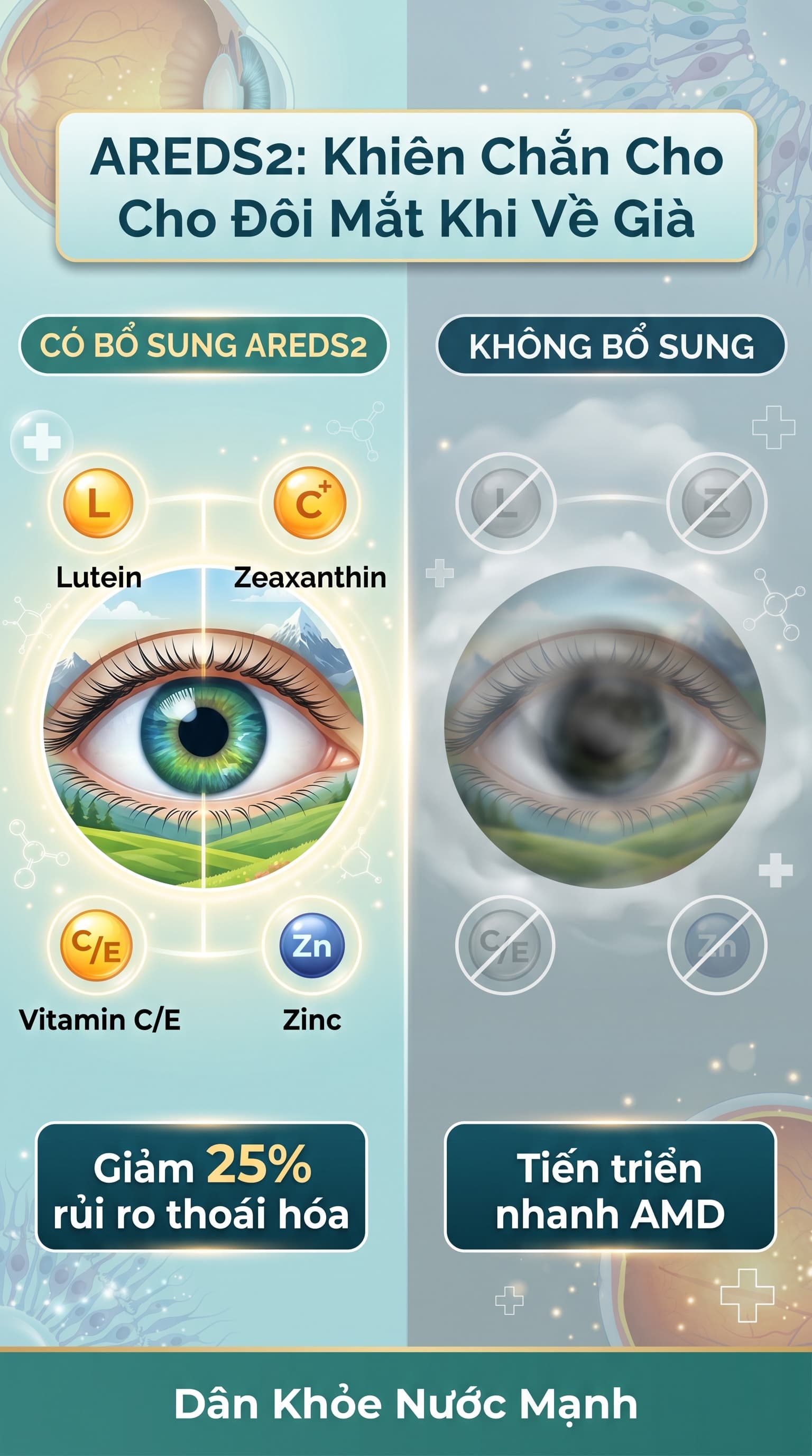 Công Thức AREDS2: Tiêu Chuẩn Vàng Bảo Vệ Mắt Khi Về Già