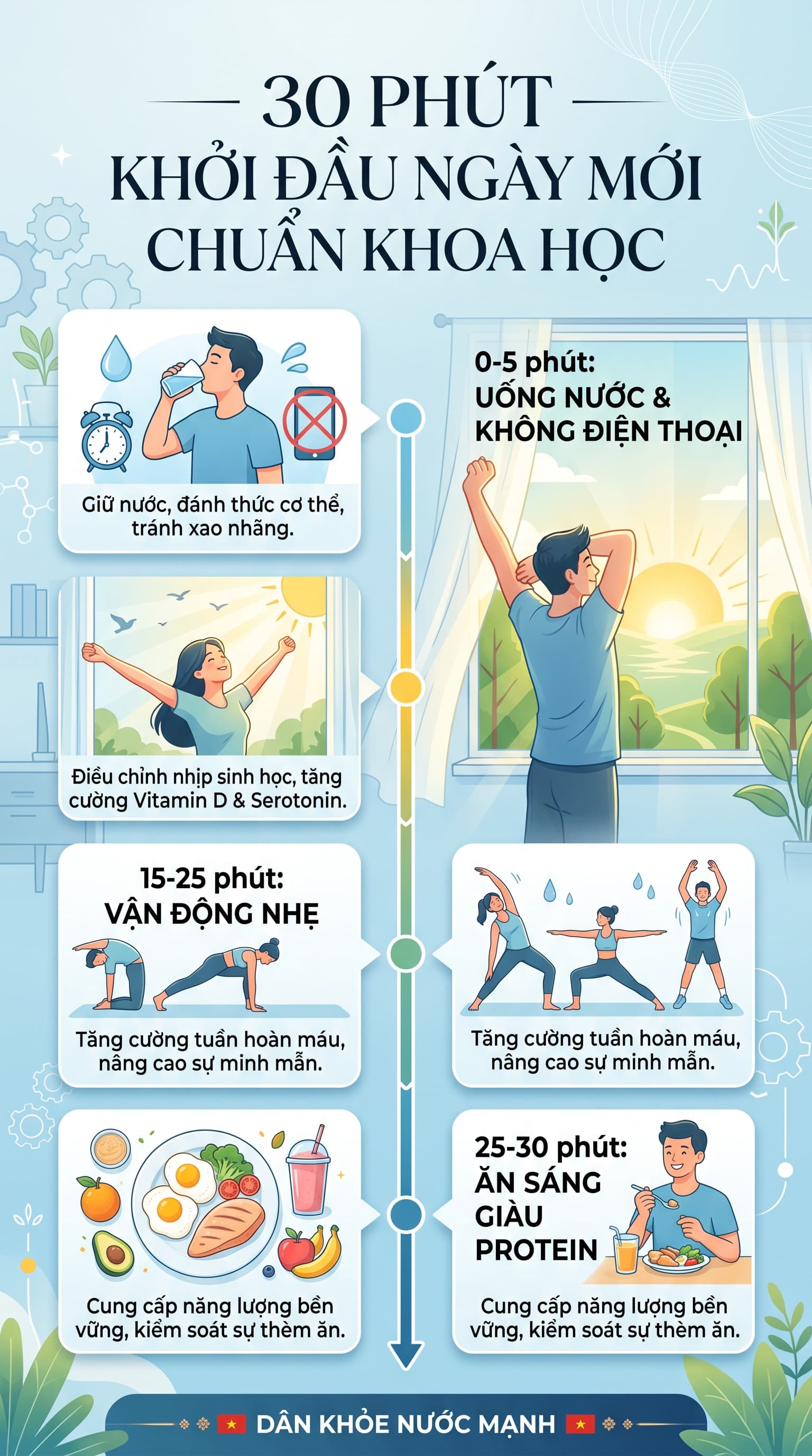 Morning Routine 30 Phút: Khởi Động Nhịp Sinh Học Chuẩn Khoa Học