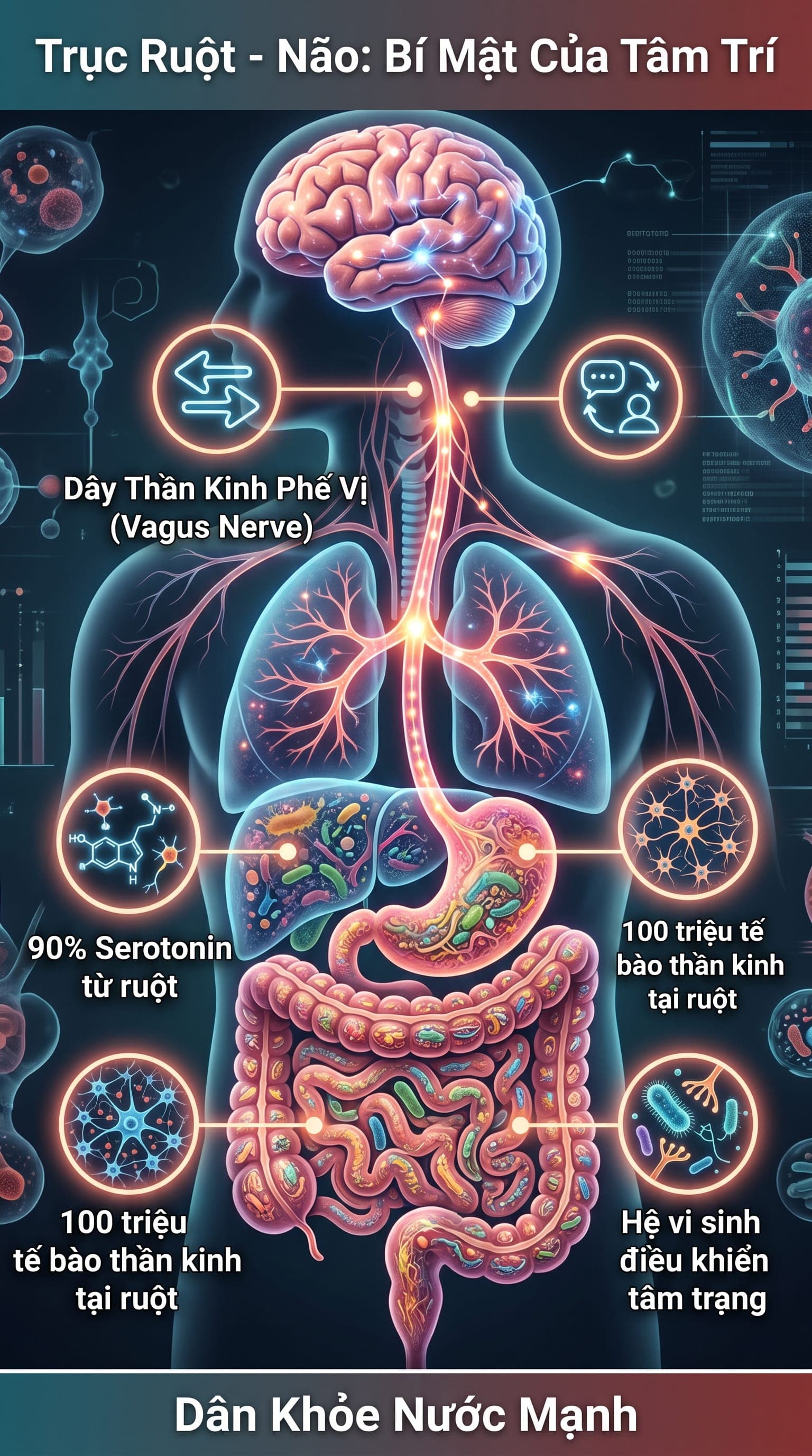 Gut-Brain Axis: Bí Mật Cuộc Trò Chuyện 24/7 Giữa Đường Ruột Và Não Bộ